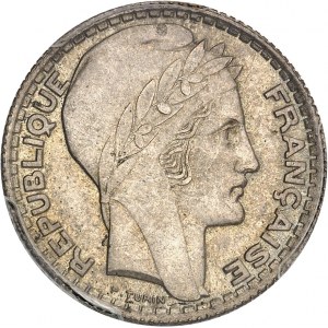 IIIe République (1870-1940). Essai de 5 francs Turin en bronze-argenté 1933, Paris.