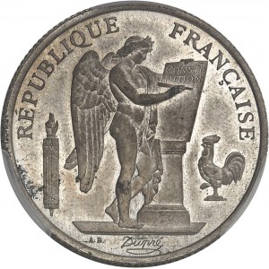 IIIe République (1870-1940). Essai binaire d’alliage, type Génie, de la Société Française de Monnayage, sans différent, frappe spéciale (SP) ND, Paris.