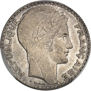 IIIe République (1870-1940). Essai quaternaire d’alliage, au module de 10 francs Turin, frappe spéciale (SP) ND (1929), Paris.