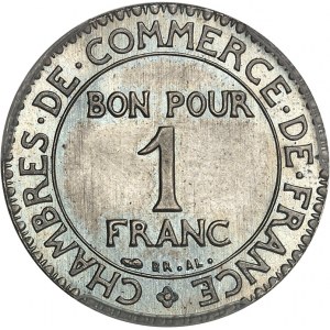 IIIe République (1870-1940). Épreuve hybride Morlon/Domard de 1 franc en cupro-nickel, frappe spéciale (SP) ND (1930), Paris.