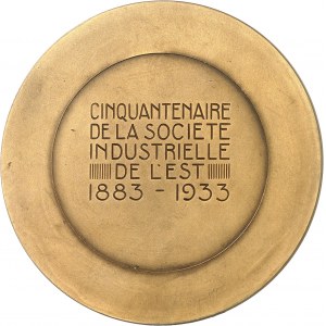 IIIe République (1870-1940). Médaille, l'Offrande, cinquantenaire de la Société Industrielle de l'Est, N° 201, par P.-M. Dammann 1925-1933, Paris.