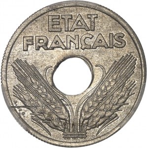 État Français (1940-1944). Essai de 10 centimes en maillechort 1941, Paris.