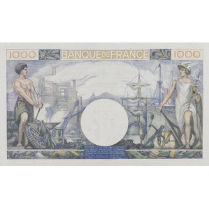 Gouvernement provisoire de la République française (1944-1946). Billet de 1000 francs Commerce et Industrie 6 juillet 1944.