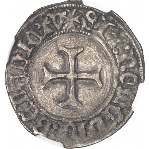 Bretagne, Jean V (1399-1442). Blanc à la targe ND (1436-1442), hermine, Redon ?