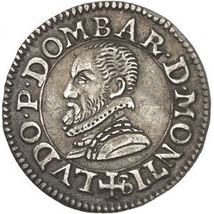 Dombes, Louis II de Bourbon-Montpensier (1560-1582). Essai du denier tournois en argent 1576, Trévoux.
