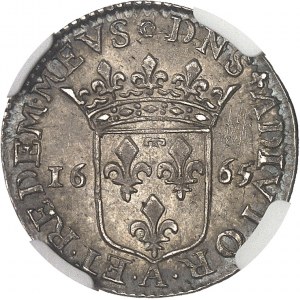 Dombes, Anne-Marie-Louise d’Orléans (1650-1693). Douzième d’écu de 5 sols (luigino) 1665, A, Trévoux.