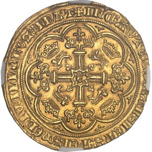 Édouard III (1327-1377). Noble d’or, 4e période, période du Traité ND (1361-1369), Londres.