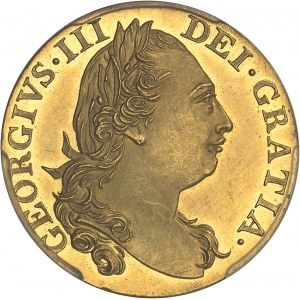 Georges III (1760-1820). Guinée, 4e tête, Flan bruni (PROOF) 1774, Londres.