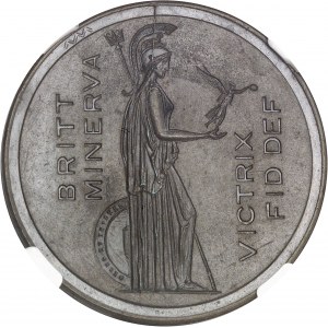 Victoria (1837-1901). Essai de la couronne (crown) par Bonomi, en bronze, coins non terminés et tranche lisse 1837 [1893], Londres (Pinches).