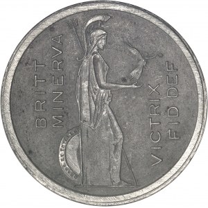 Victoria (1837-1901). Essai de la couronne (crown) par Bonomi, en métal blanc, coins non terminés et tranche lisse 1837 [1893], Londres (Pinches).