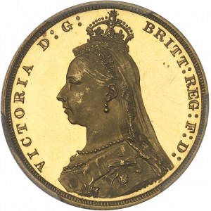 Victoria (1837-1901). Souverain, jubilé de la Reine, Flan bruni (PROOF) 1887, Londres.