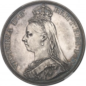 Victoria (1837-1901). Couronne (Crown), jubilé de la Reine, Flan bruni (PROOF) 1887, Londres.