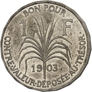 IIIe République (1870-1940). Piéfort de 1 franc 1903, Paris.