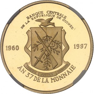 République de Guinée (depuis 1958). 100.000 francs Or, Flan bruni (PROOF) 1997.