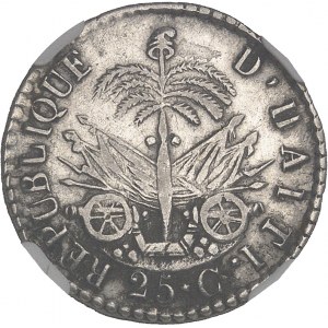 République, Jean-Pierre Boyer, président et chef suprême (1818-1843). 25 centimes An 30 (1833).