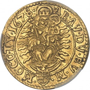 Léopold Ier (1657-1705). Ducat 1678, KB, Kremnitz.