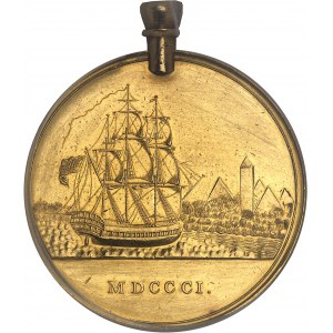 Georges III (1760-1820). Médaille d’Or, Campagne d’Égypte et d’Alexandrie, troupes anglo-indiennes du général Baird de l’Honorable East India Company 1801, Calcutta.
