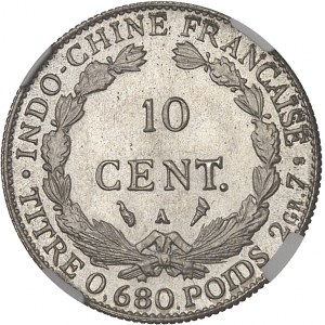 IIIe République (1870-1940). Essai de 10 centimes, date incomplète, poids normal et frappe monnaie 19-- (1920), A, Paris.