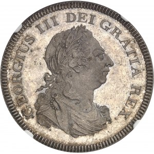 Georges III (1760-1820). Six shillings token, Banque d’Irlande, Flan bruni (PROOF) 1804, Soho.