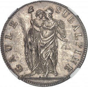 Gaule subalpine (1800-1802). 5 francs An 10 (1802), Turin.