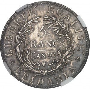 Gaule subalpine (1800-1802). 5 francs An 10 (1802), Turin.