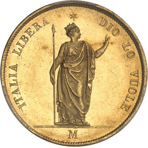 Lombardie, Gouvernement provisoire de (1848). 40 lire 1848, M, Milan.