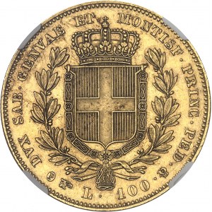 Savoie-Sardaigne, Charles-Albert (1831-1849). 100 lire 1842, Tête d’aigle, Turin.