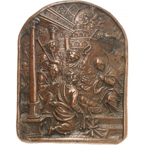 Vatican, Clément VII (1523-1534). Plaquette, fonte uniface cintrée, l’Adoration des Mages, non signée ND (XVIe s.).