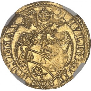 Vatican, Jules III (1550-1555). Écu d’or au buste du Rédempteur ND (1551-1554), Rome.