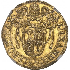 Vatican, Alexandre VII (1655-1667). Doppia 1655, Bologne.