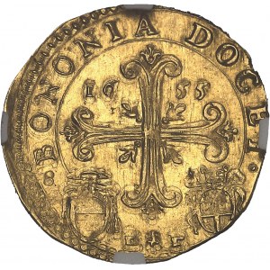 Vatican, Alexandre VII (1655-1667). Doppia 1655, Bologne.