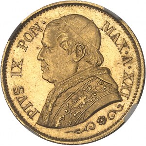 Vatican, Pie IX (1846-1878). 10 lire 1867 - An XXI, R, Rome.