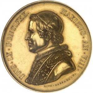 Vatican, Pie IX (1846-1878). Médaille d’Or annuelle, le Musée du Latran, par G. Cerbara 1853 - An VIII, Rome.