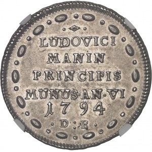 Venise, Ludovic Manin (1789-1797). Oselle de poids double 1794 - An VI, Venise.