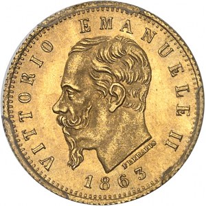 Victor-Emmanuel II (1861-1878). 5 lire 1863, T, Turin.