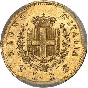 Victor-Emmanuel II (1861-1878). 5 lire 1863, T, Turin.