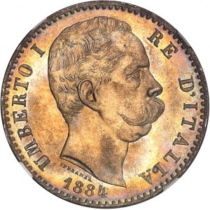 Umberto I (1878-1900). 2 lire, 1er type 1884, R, Rome.