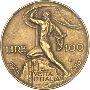 Victor-Emmanuel III (1900-1946). 100 lire Or, Jubilé d’argent, 25 ans du couronnement, Flan bruni et mat 1925, R, Rome.