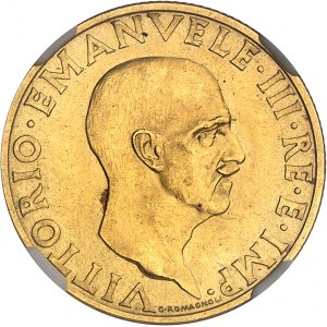 Victor-Emmanuel III (1900-1946). 100 lire Or au licteur, 1er type 1936 - An XIV, R, Rome.