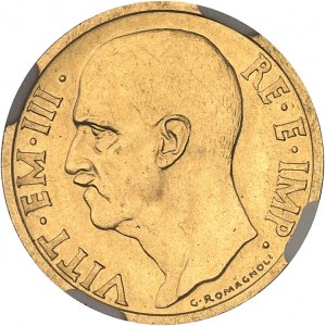 Victor-Emmanuel III (1900-1946). 50 lire Or à l’enseigne 1936 - An XIV, R, Rome.