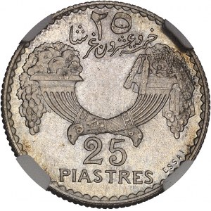 Liban (République du). Essai de 25 piastres 1929, Paris.