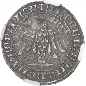 Venceslas (II) de Luxembourg, Roi des Romains (1383-1388). Gros (gans) ND (1384-1388), Luxembourg.