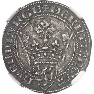 Venceslas (II) de Luxembourg, Roi des Romains (1383-1388). Gros (gans) ND (1384-1388), Luxembourg.
