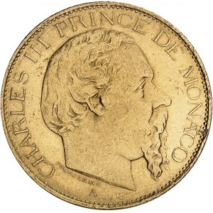 Charles III (1853-1889). 20 (vingt) francs 1878, A, Paris.