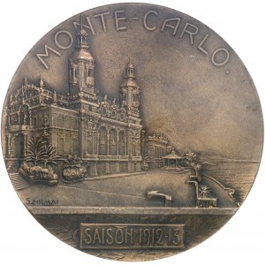 Albert Ier (1889-1922). Médaille, le casino de Monte-Carlo, pour le comte Léopold Fernand Balny d’Avricourt, ministre de S. A. S. le Prince de Monaco, par Tony Szirmaï [1912-1913], Paris (Arthus-Bertrand).