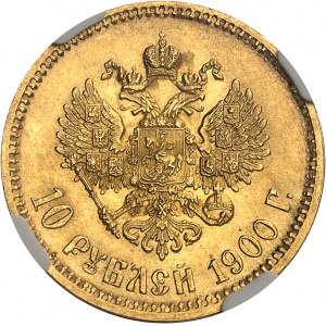 Nicolas II (1894-1917). 10 roubles 1900 ФЗ, Saint-Pétersbourg.