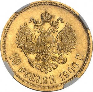 Nicolas II (1894-1917). 10 roubles 1900 ФЗ, Saint-Pétersbourg.