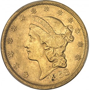 République fédérale des États-Unis d’Amérique (1776-à nos jours). 20 dollars Liberty 1868, S, San Francisco.
