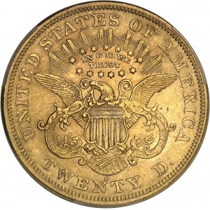 République fédérale des États-Unis d’Amérique (1776-à nos jours). 20 dollars Liberty 1868, S, San Francisco.