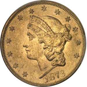 République fédérale des États-Unis d’Amérique (1776-à nos jours). 20 dollars Liberty 1873, Philadelphie.